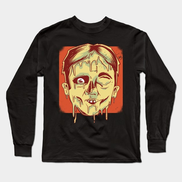 melting face Long Sleeve T-Shirt by D.O.A